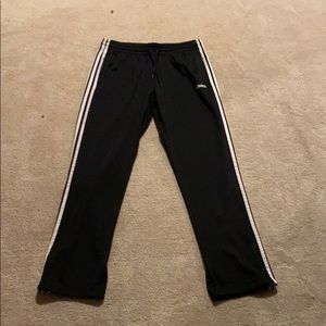 Adidas black with three stripes